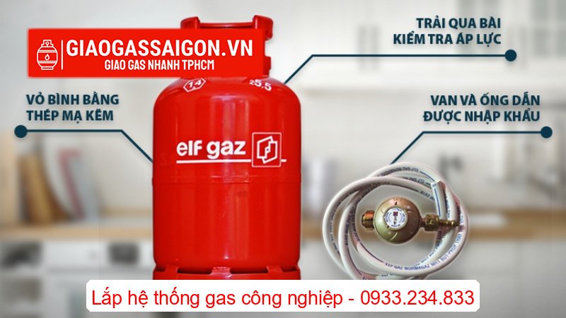 Đại lý Gas TotalGaz Elf Quận Gò Vấp chính hãng 4 binh gas elf do 12.5kg 4