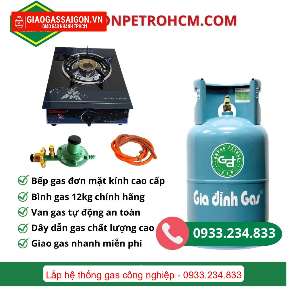 Bộ bình bếp đơn 12kg gia đình xanh petrolimex Bộ bình bếp đơn 12kg gia đình xanh petrolimex