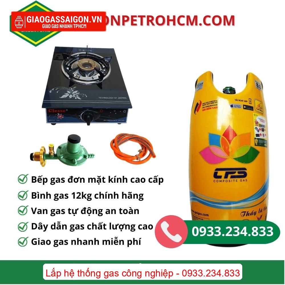 Bộ bình bếp đơn 12kg MISS gas vàng Bộ bình bếp đơn 12kg MISS gas vàng