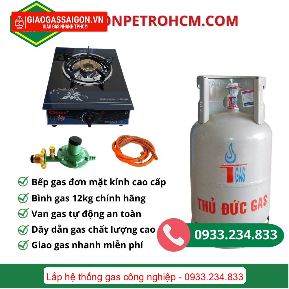 Bộ bình bếp đơn 12kg Thủ Đức xám Bộ bình bếp đơn 12kg Thủ Đức xám