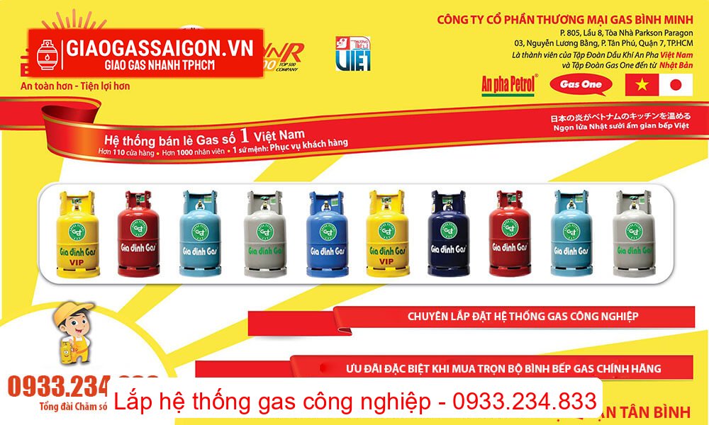 Gas Bình Minh Quận Tân Bình, Tổng đài 0933.234.833 1 Gas Bình Minh Tân Bình