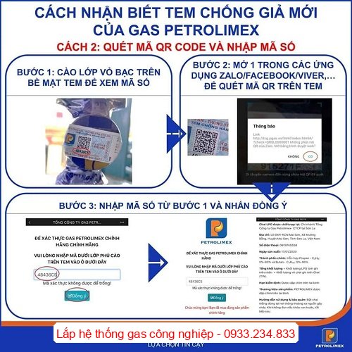 Cách nhận biết tem chống giả của gas Petrolimex Cách nhận biết tem chống giả của gas Petrolimex