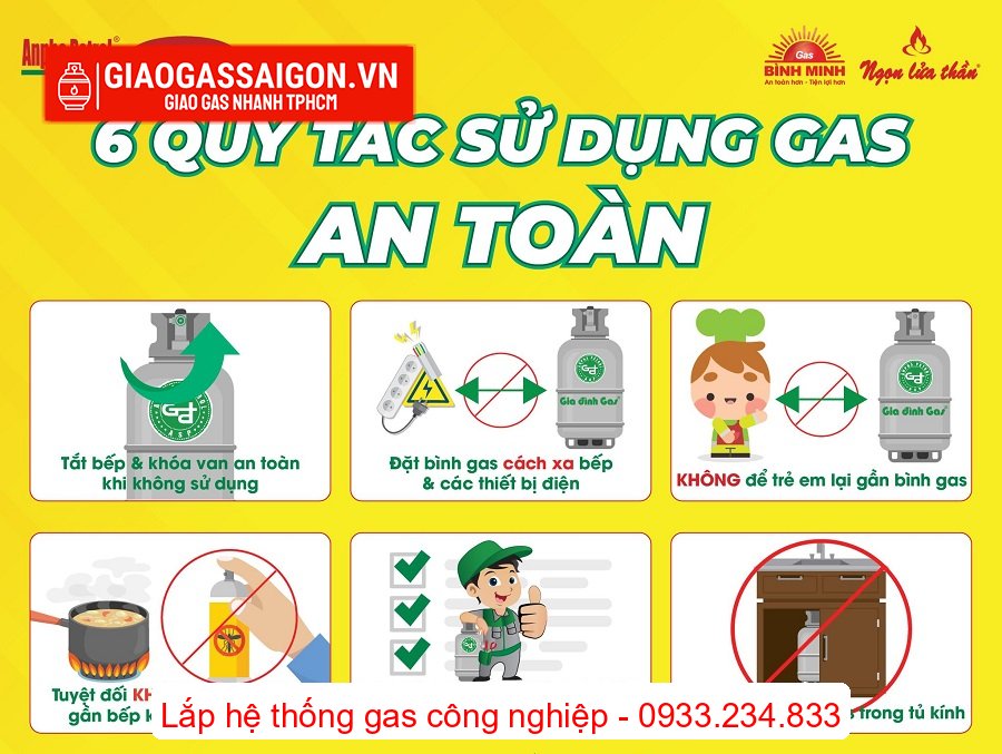 Quy tắc an toàn khi sử dụng gas Quy tắc an toàn khi sử dụng gas