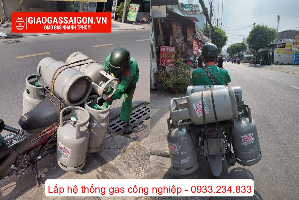 Bình Gas Petro VietNam 12kg màu xám 7 Nhân viên giao gas của giaogassaigon.vn