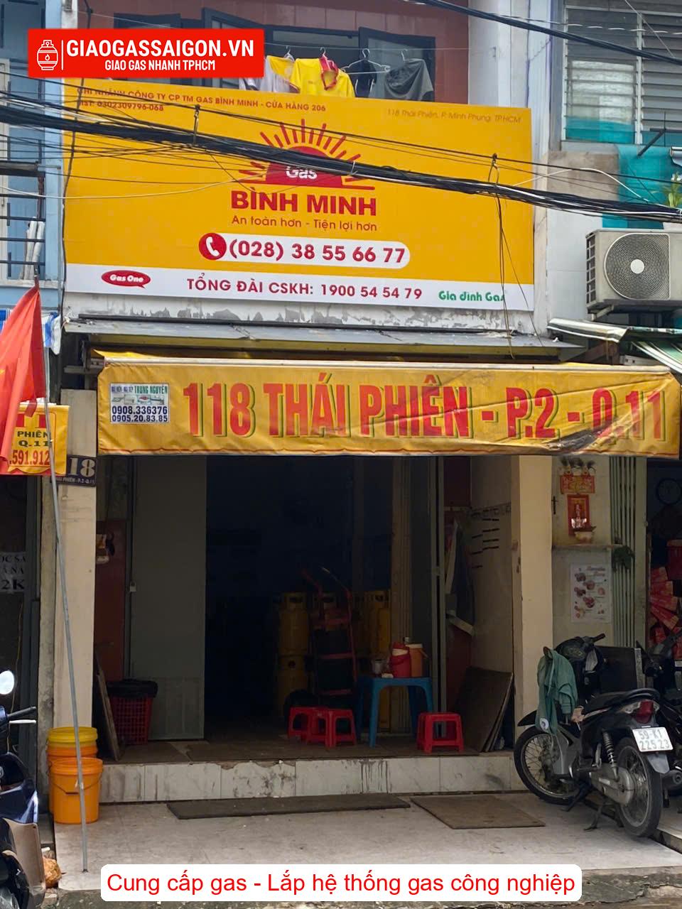 Gas Bình Minh – 118 Thái Phiên, Phường 2, Quận 11