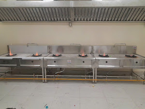 Dự án Lắp Đặt Hệ Thống Gas Trung Tâm cho Nhà Ăn Công An Quận Bình Thạnh – TP.HCM 17 Hệ thống bếp khè sau khi kết nối hệ thống gas và test thử