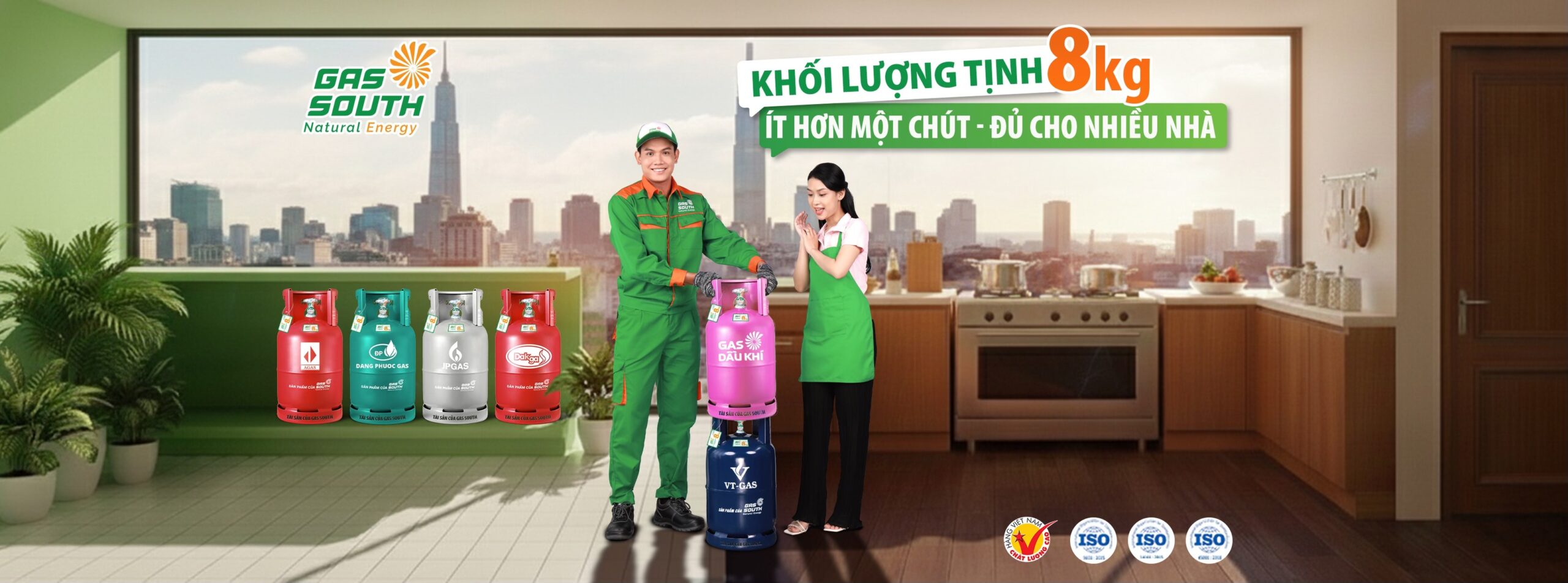 GAS SOUTH TRIỂN KHAI PHƯƠNG ÁN CUNG CẤP BÌNH GAS KHỐI LƯỢNG TỊNH 08 KG GAS SOUTH TRIỂN KHAI PHƯƠNG ÁN CUNG CẤP BÌNH GAS KHỐI LƯỢNG TỊNH 08 KG